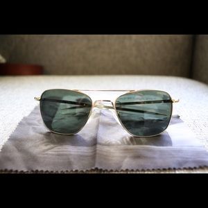 Randolph Engineering 23k Gold Aviator Sunglasses